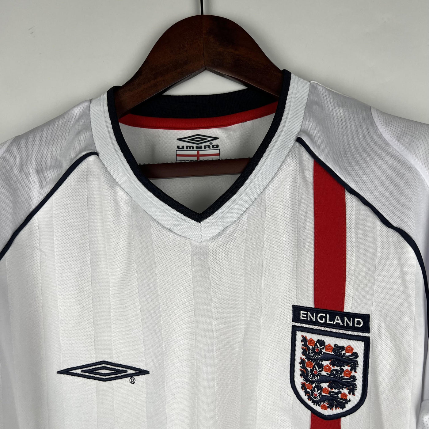 Camiseta retro de local de Inglaterra 2002 - Manga larga