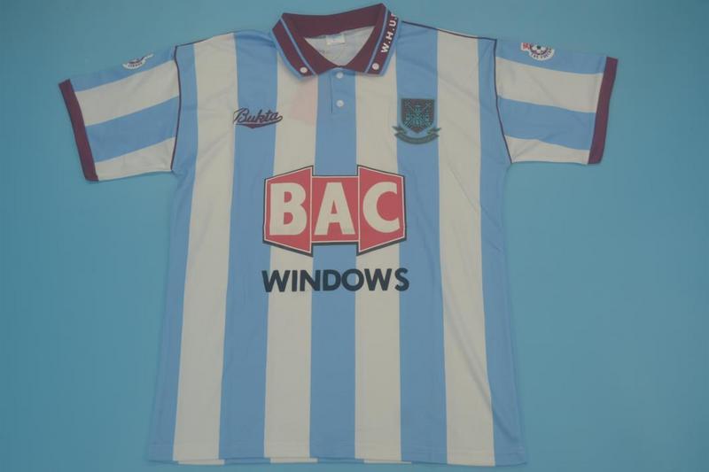 Camiseta retro de visitante del West Ham United 1991/1992