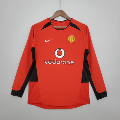 Camiseta retro del centenario del Manchester United (local) 2002/04