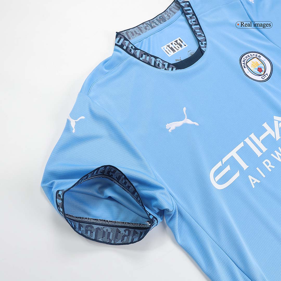 Camiseta local del Manchester City 2024/2025 - Blanco y azul