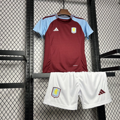 Kit local del Aston Villa para niños 2024/2025