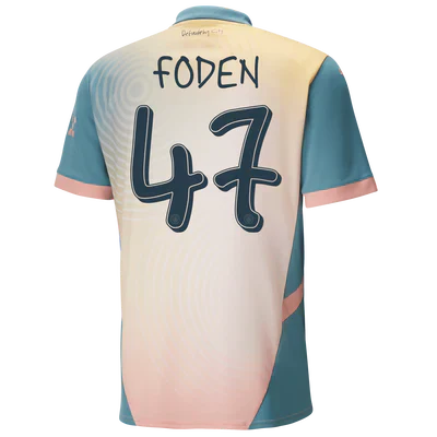 Camiseta número 47 Foden del Manchester City, cuarta equipación "Definitely City" 2024/2025