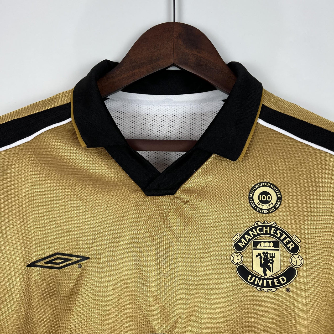 Camiseta retro del centenario del Manchester United (local, 2001/02) - Manga larga