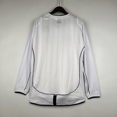 Camiseta retro de local de Inglaterra 2002 - Manga larga