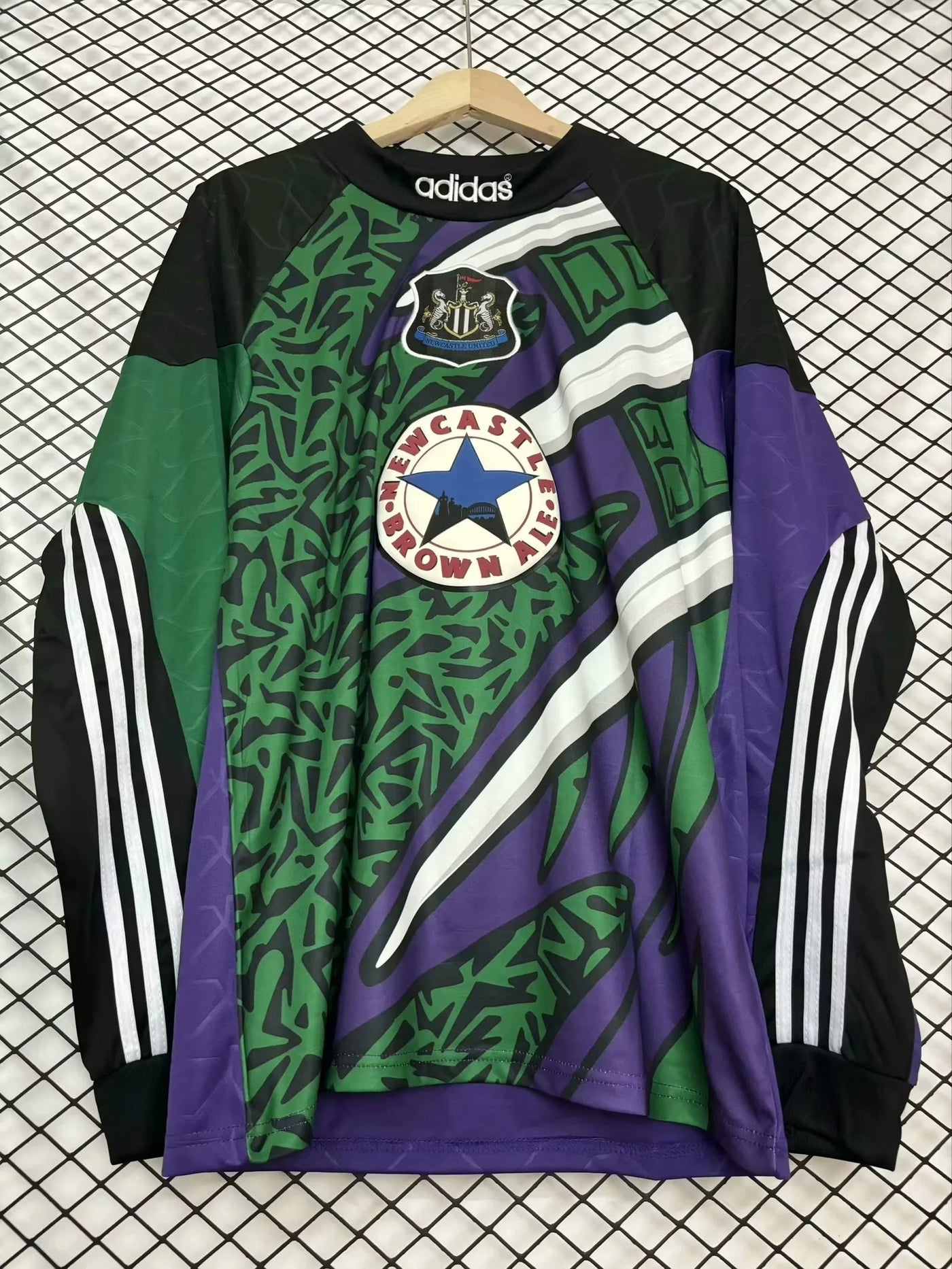 Camiseta retro local del Newcastle 1995/1996, portero, morado - Manga larga