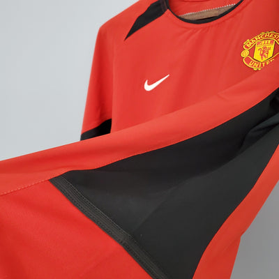 Camiseta retro del centenario del Manchester United (local) 2002/04