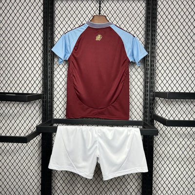 Kit local del Aston Villa para niños 2024/2025