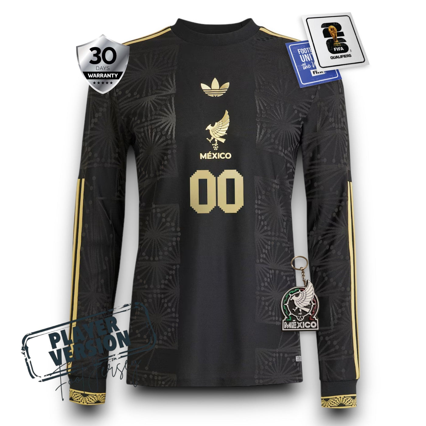 Camiseta de jugador de México de Oro 2025 - Manga larga