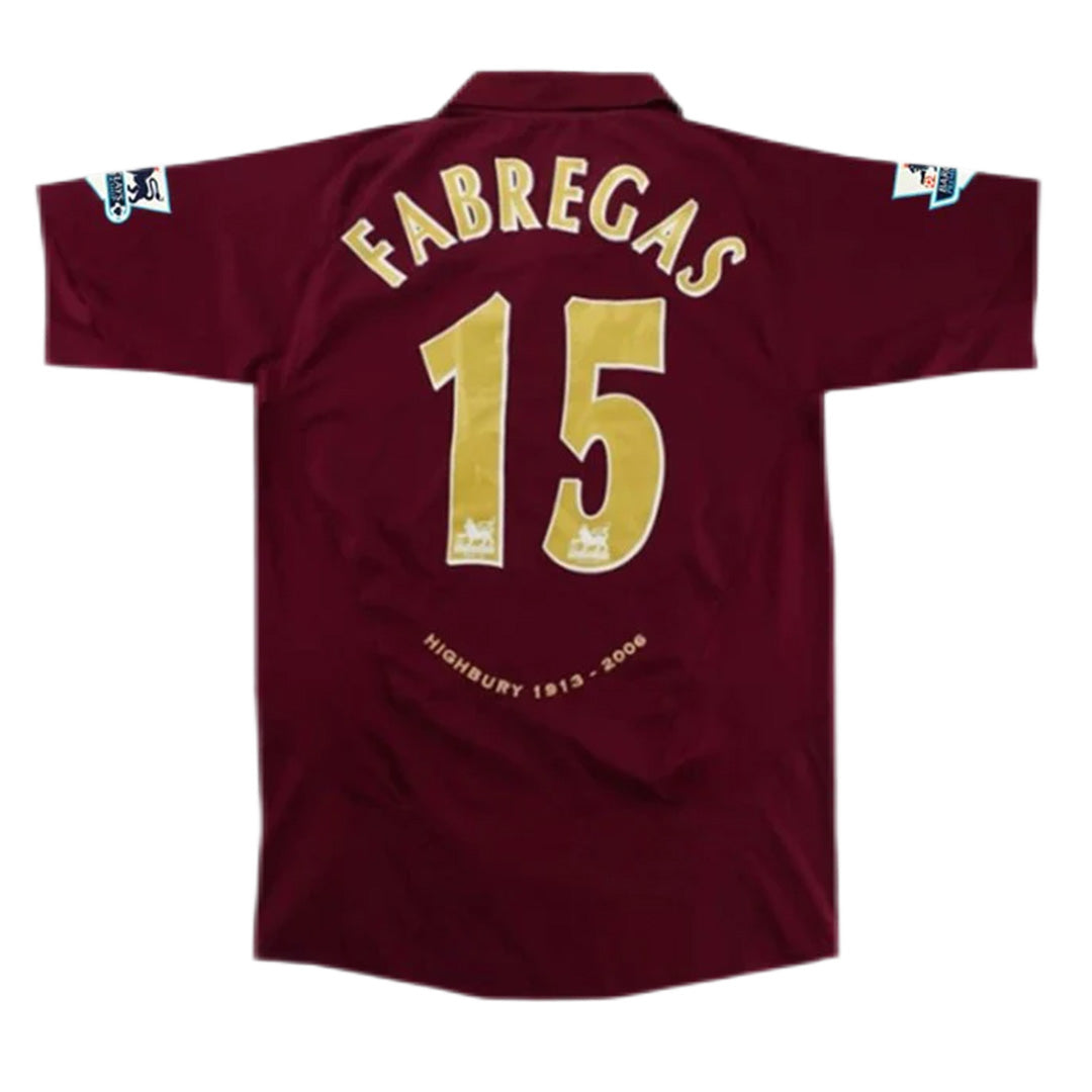Camiseta retro local del Arsenal CESC FÁBREGAS #15 2005/06