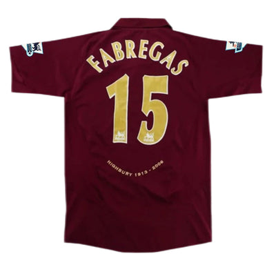 Camiseta retro local del Arsenal CESC FÁBREGAS #15 2005/06