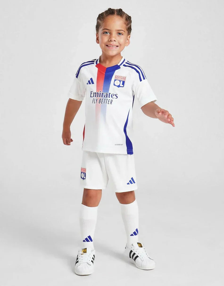 Primera equipación del Olympique Lyonnais infantil 2024/2025
