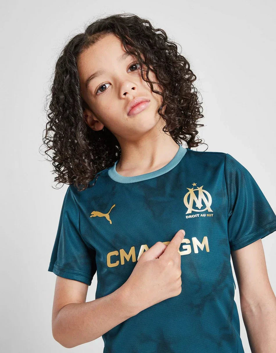 Segunda equipación del Olympique de Marsella para niño 2024/2025