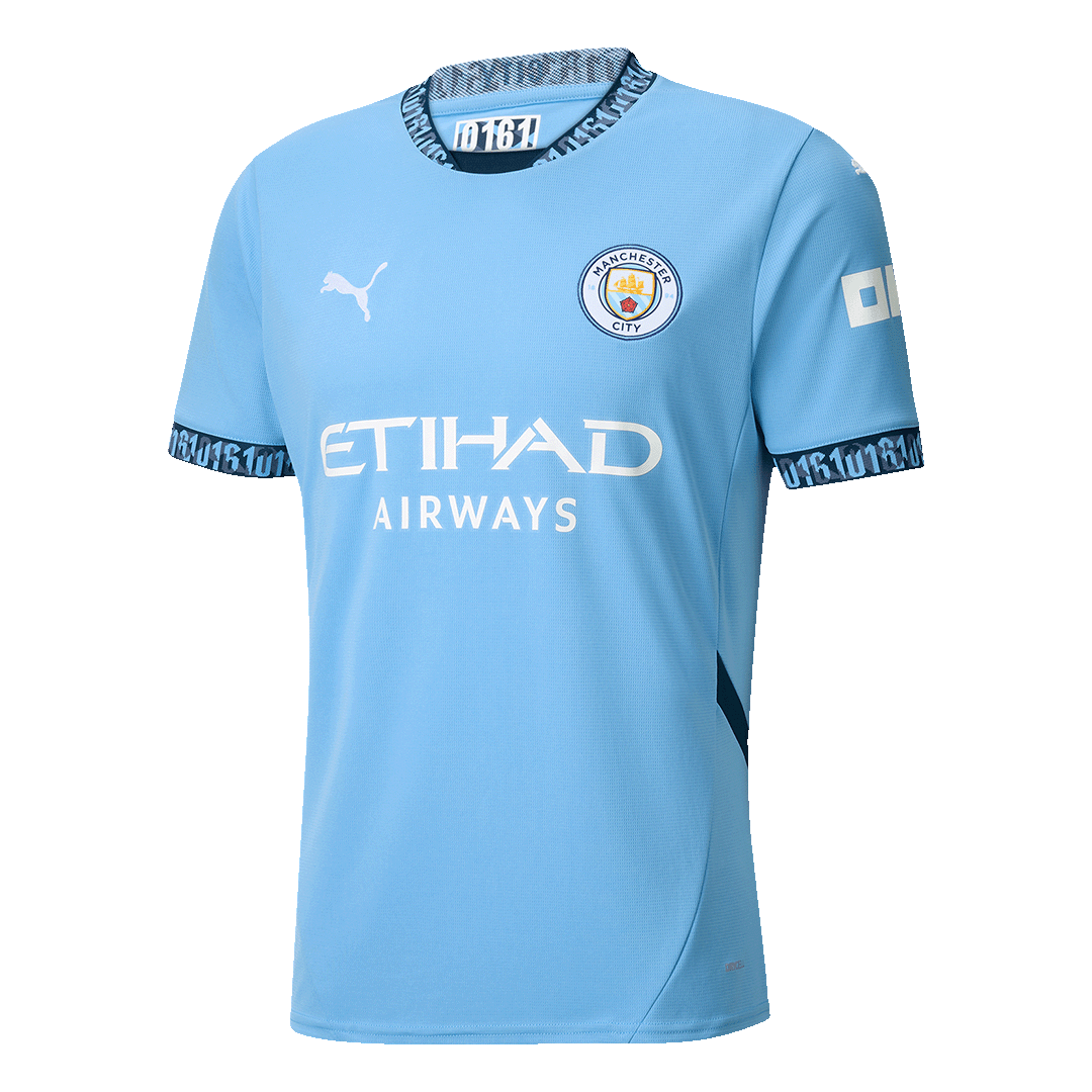 Camiseta local del Manchester City 2024/2025 - Blanco y azul