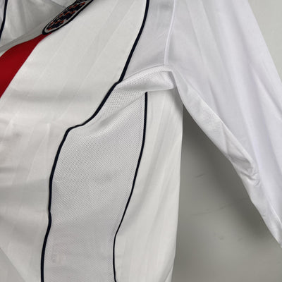 Camiseta retro de local de Inglaterra 2002 - Manga larga