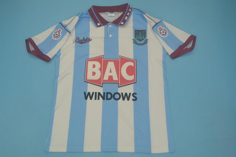 Camiseta retro de visitante del West Ham United 1991/1992