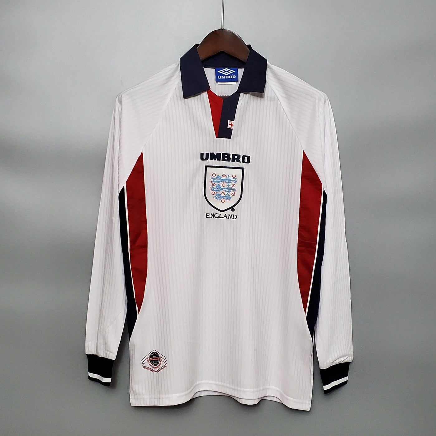 Camiseta retro de local de Inglaterra 1998 - Manga larga