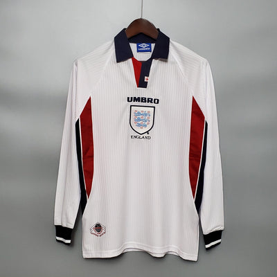 Camiseta retro de local de Inglaterra 1998 - Manga larga