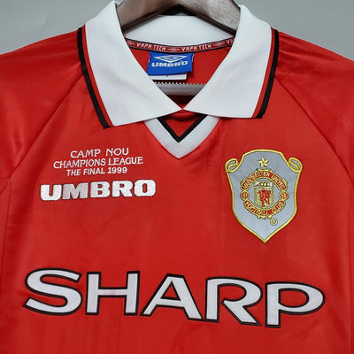 Camiseta retro local del Manchester United 1999/00 - Manga larga