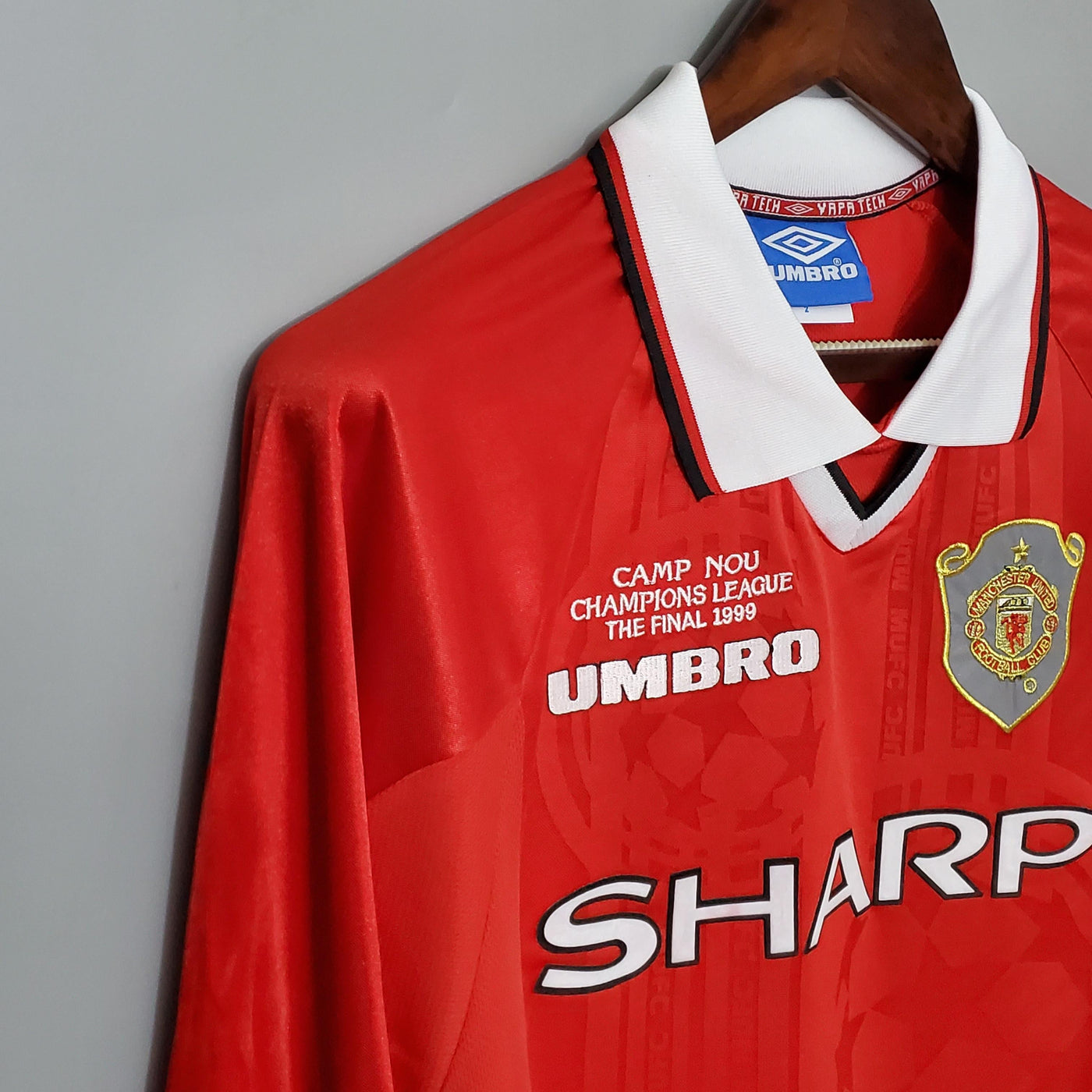 Camiseta retro local del Manchester United 1999/00 - Manga larga