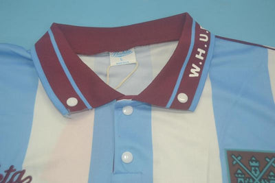 Camiseta retro de visitante del West Ham United 1991/1992
