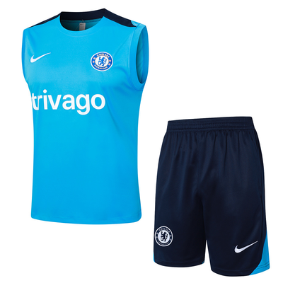 Camiseta de entrenamiento + pantalón corto del Chelsea (sin mangas)